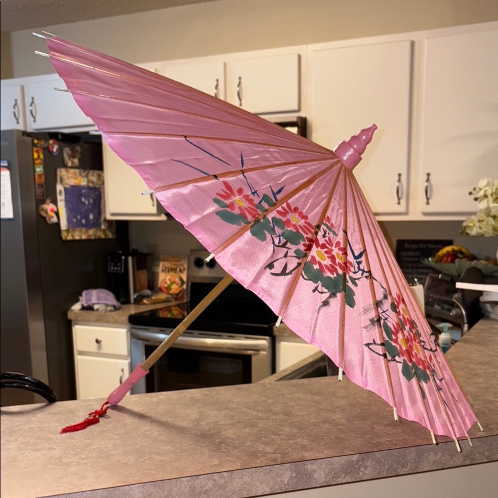 Pink Floral Parasol